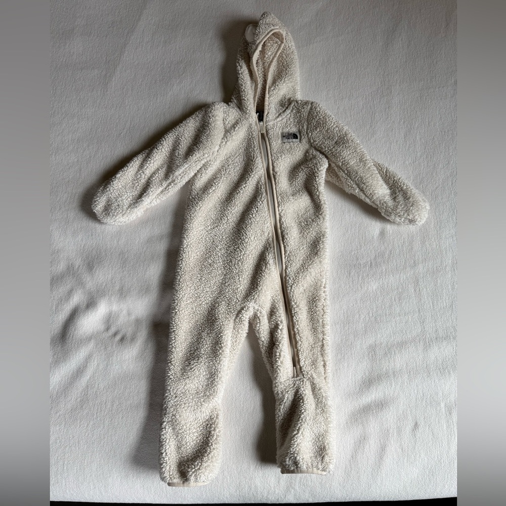 The North Face Cream Kids Footie One Piece